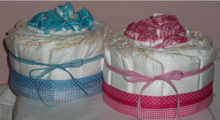 Τουρτίτσες με μπουμπουκάκια για νεογέννητα μωράκια...